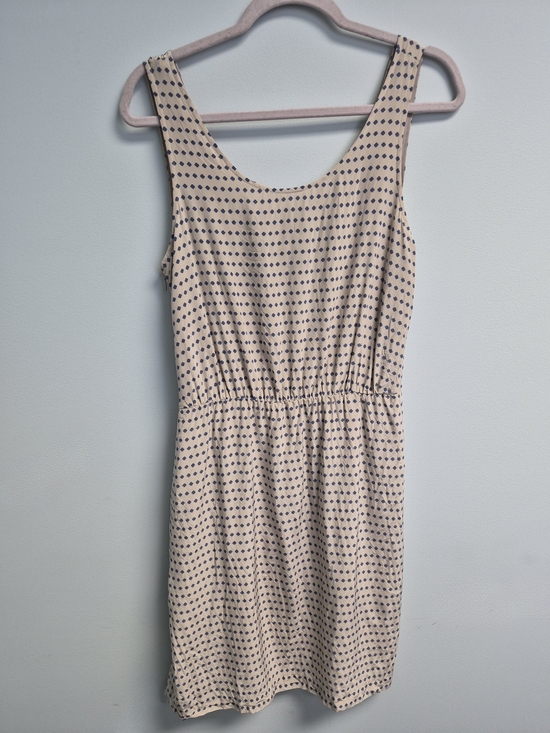 Marc By Marc Jacobs Dresses & Skirts - Marc By Marc Jacobs Cream Mini Dress with Navy Dot Print 100% Silk
